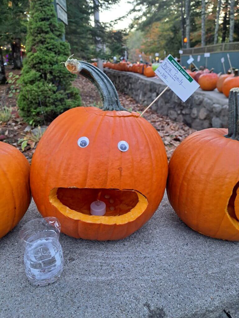 Pumpkin Carving Contest at Point Sebago Resort on Sebago Lake in Maine.
