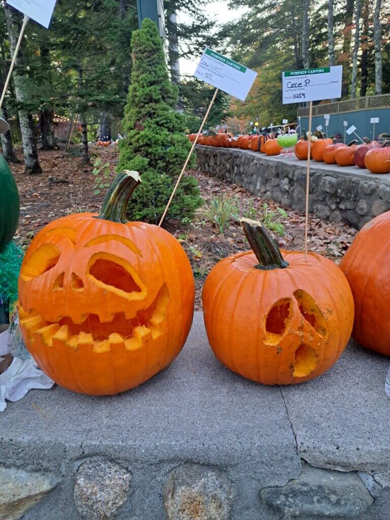 Pumpkin Carving Contest at Point Sebago Resort on Sebago Lake in Maine.