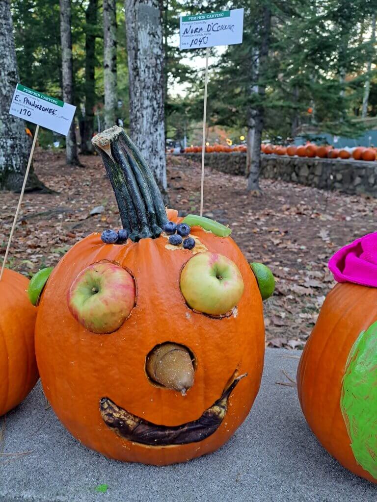 Pumpkin Carving Contest at Point Sebago Resort on Sebago Lake in Maine.
