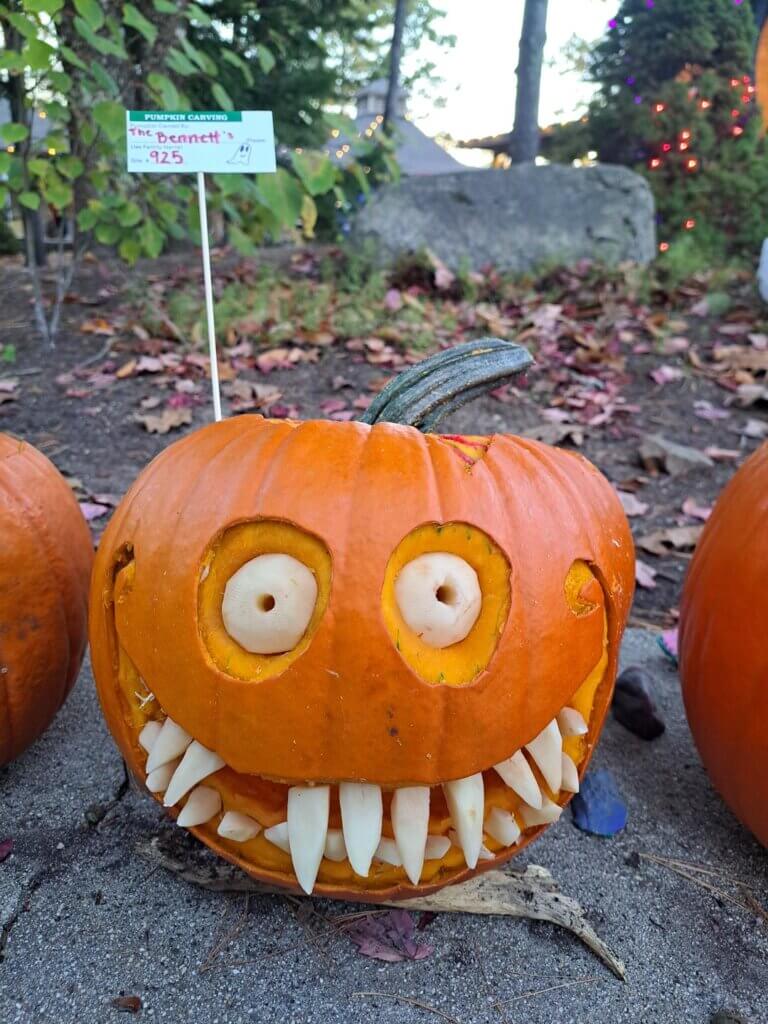 Pumpkin Carving Contest at Point Sebago Resort on Sebago Lake in Maine.