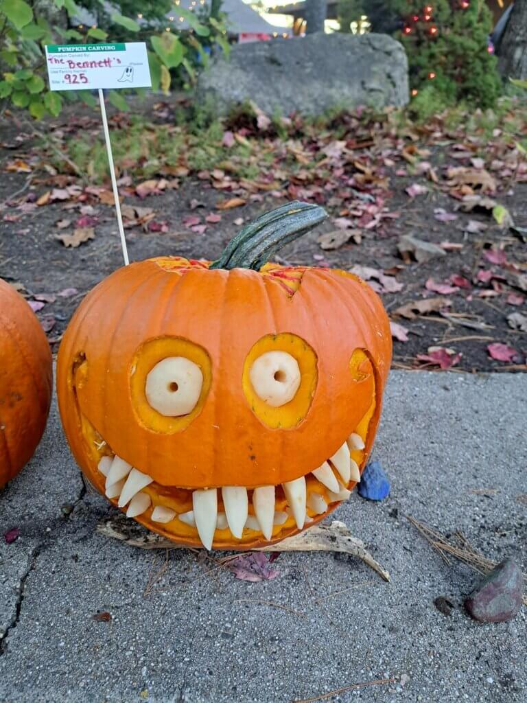 Pumpkin Carving Contest in Maine at Point Sebago Resort.