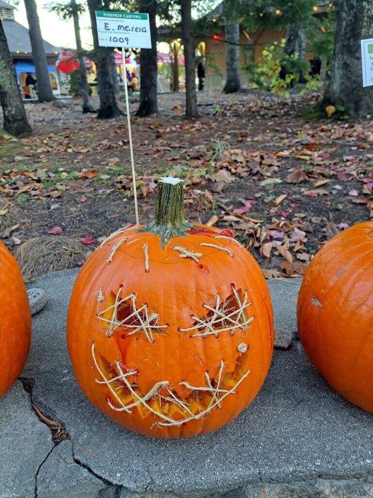 Pumpkin Carving Contest in Maine at Point Sebago Resort.