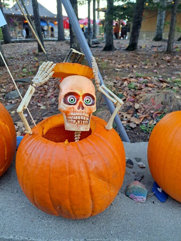 Pumpkin Carving Contest in Maine at Point Sebago Resort.