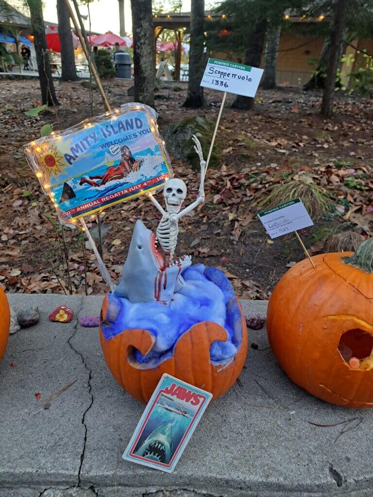 Pumpkin Carving Contest in Maine at Point Sebago Resort.