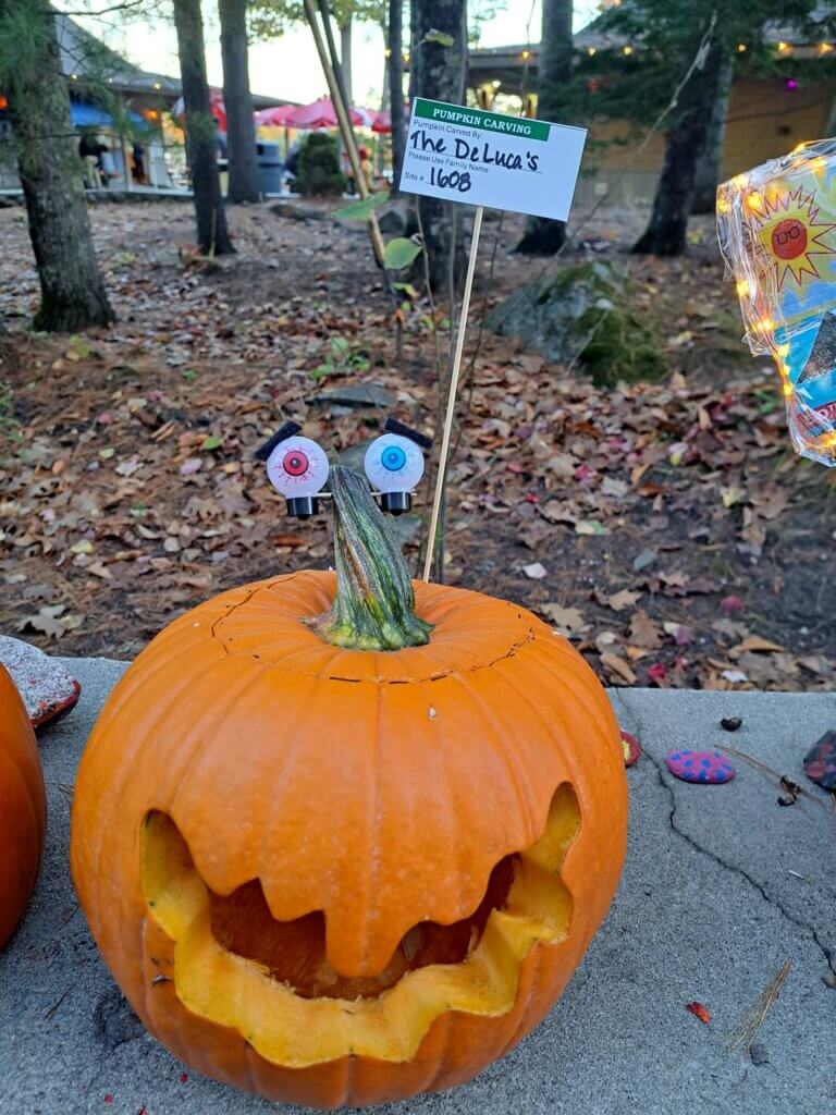 Pumpkin Carving Contest in Maine at Point Sebago Resort.