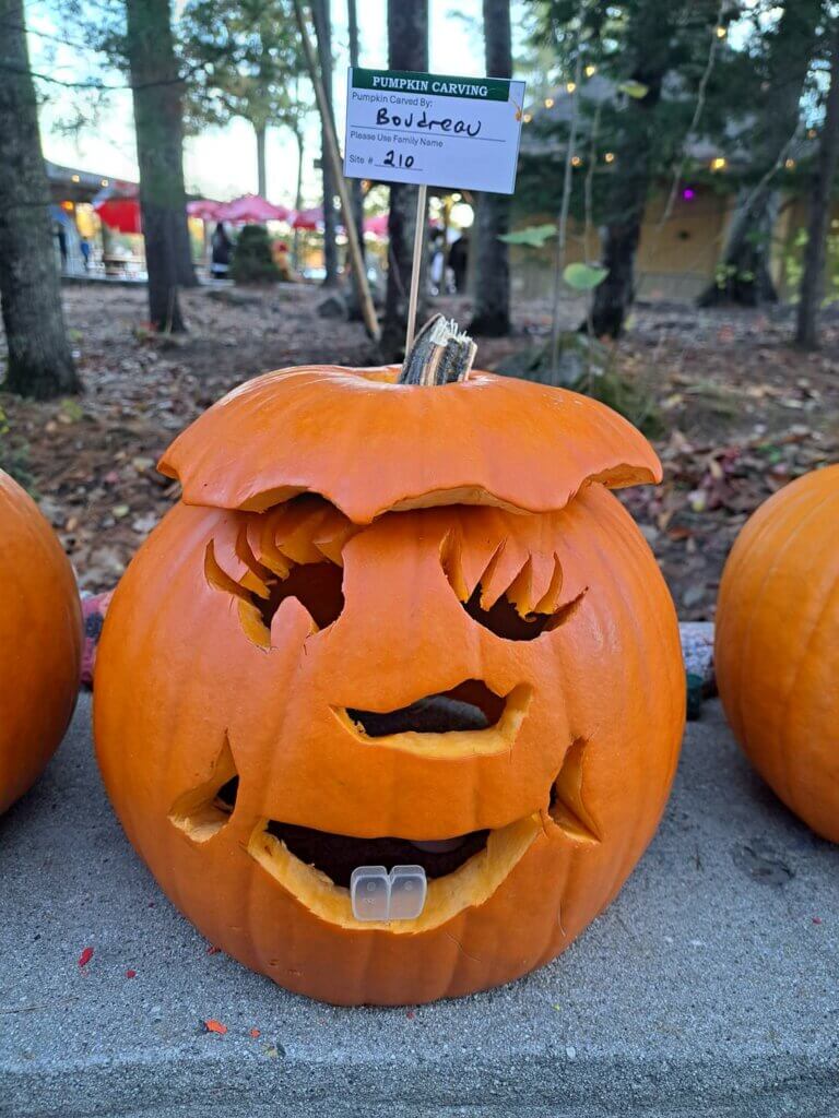 Pumpkin Carving Contest in Maine at Point Sebago Resort.