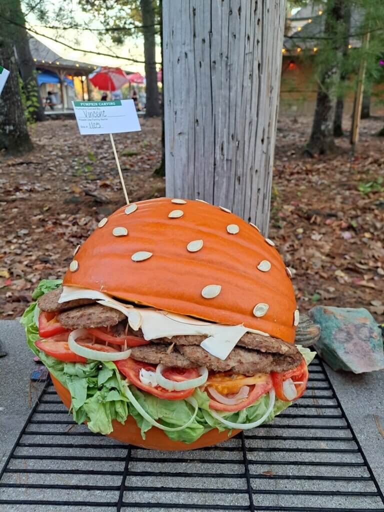 Pumpkin Carving Contest in Maine at Point Sebago Resort.