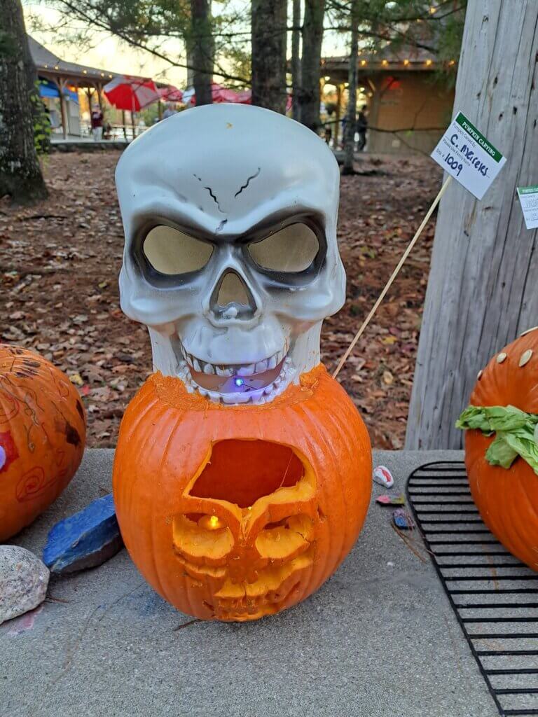 Pumpkin Carving Contest in Maine at Point Sebago Resort.