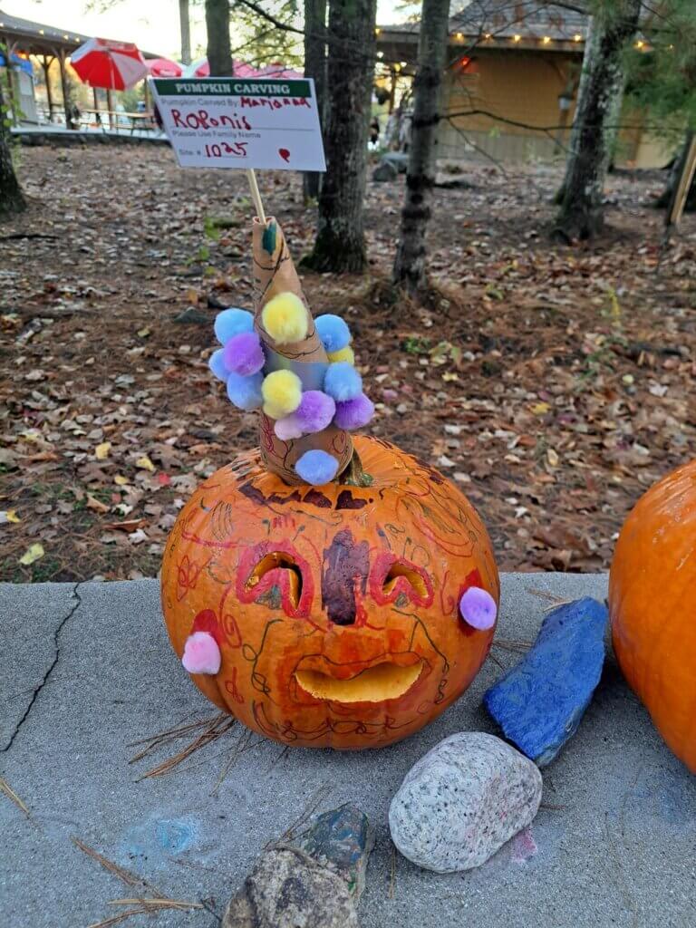 Pumpkin Carving Contest in Maine at Point Sebago Resort.