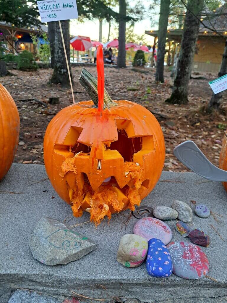 Pumpkin Carving Contest in Maine at Point Sebago Resort.