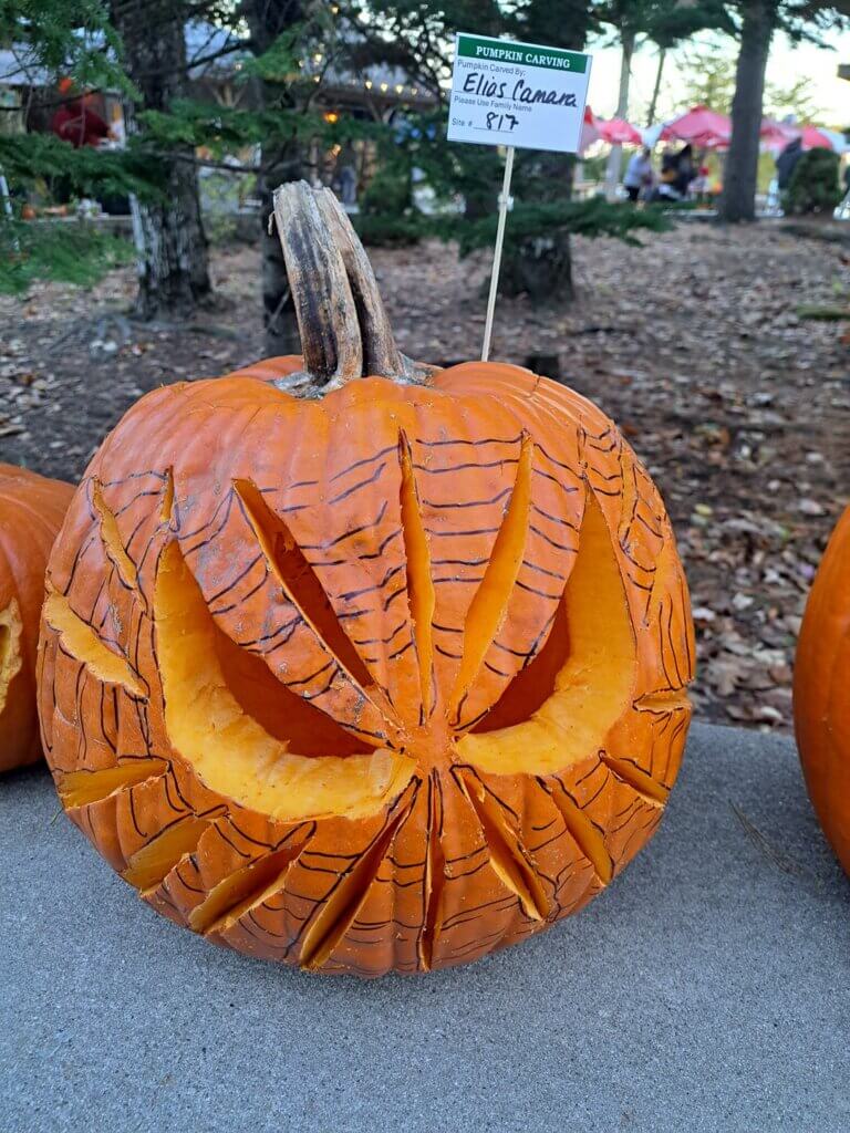 Pumpkin Carving Contest in Maine at Point Sebago Resort.