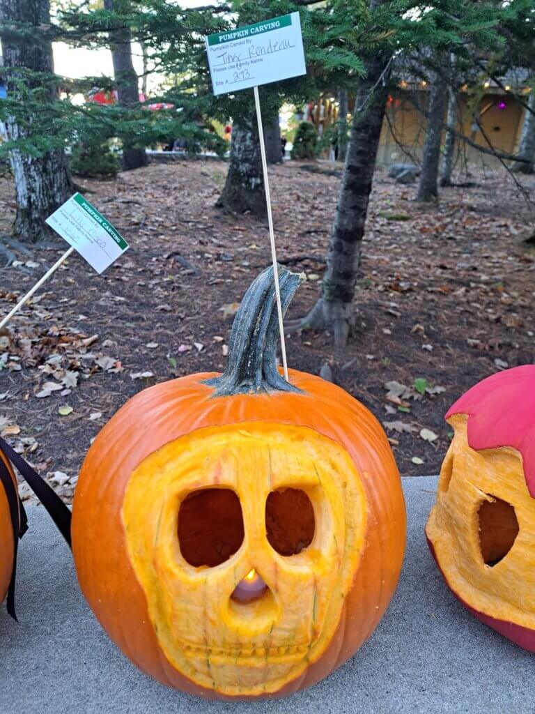 Pumpkin Carving Contest in Maine at Point Sebago Resort.