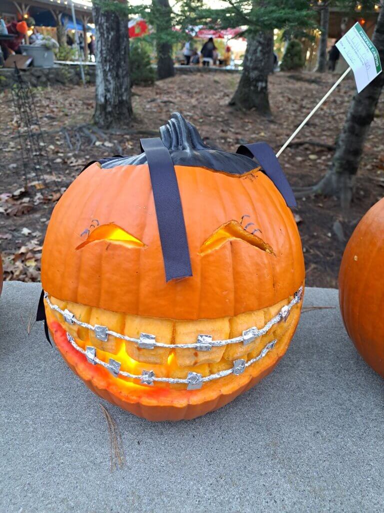 Pumpkin Carving Contest in Maine at Point Sebago Resort.