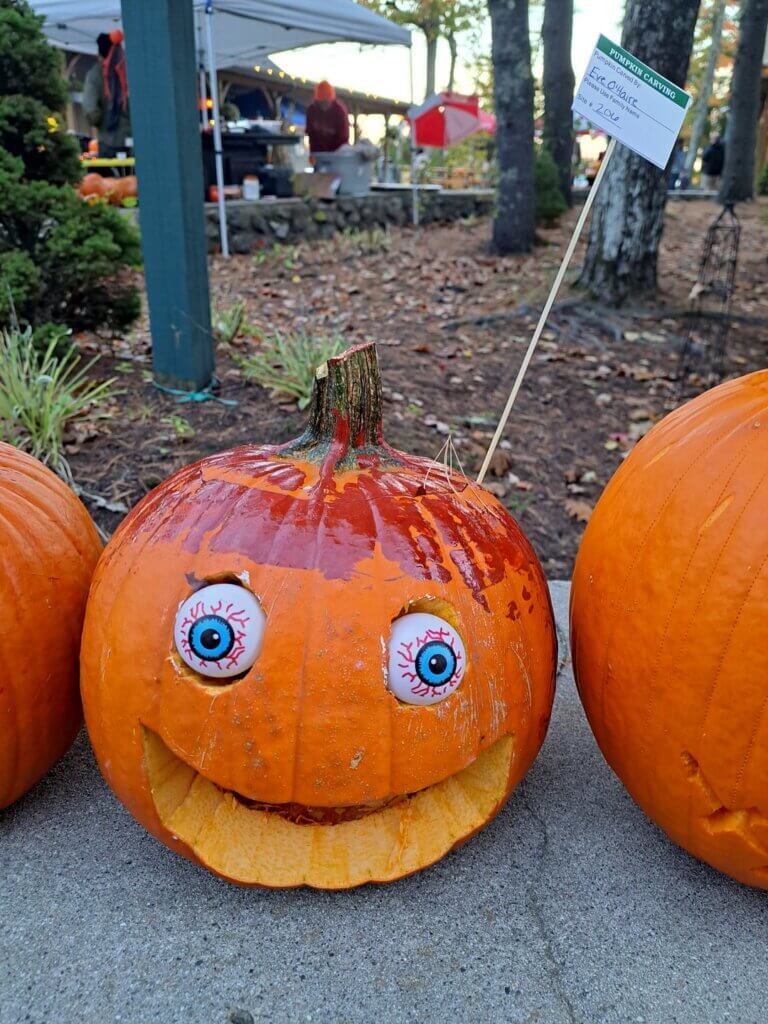 Pumpkin Carving Contest in Maine at Point Sebago Resort.