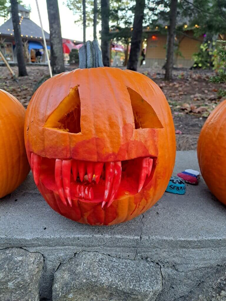 Pumpkin Carving Contest in Maine at Point Sebago Resort.