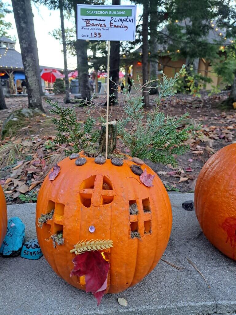 Pumpkin Carving Contest in Maine at Point Sebago Resort.