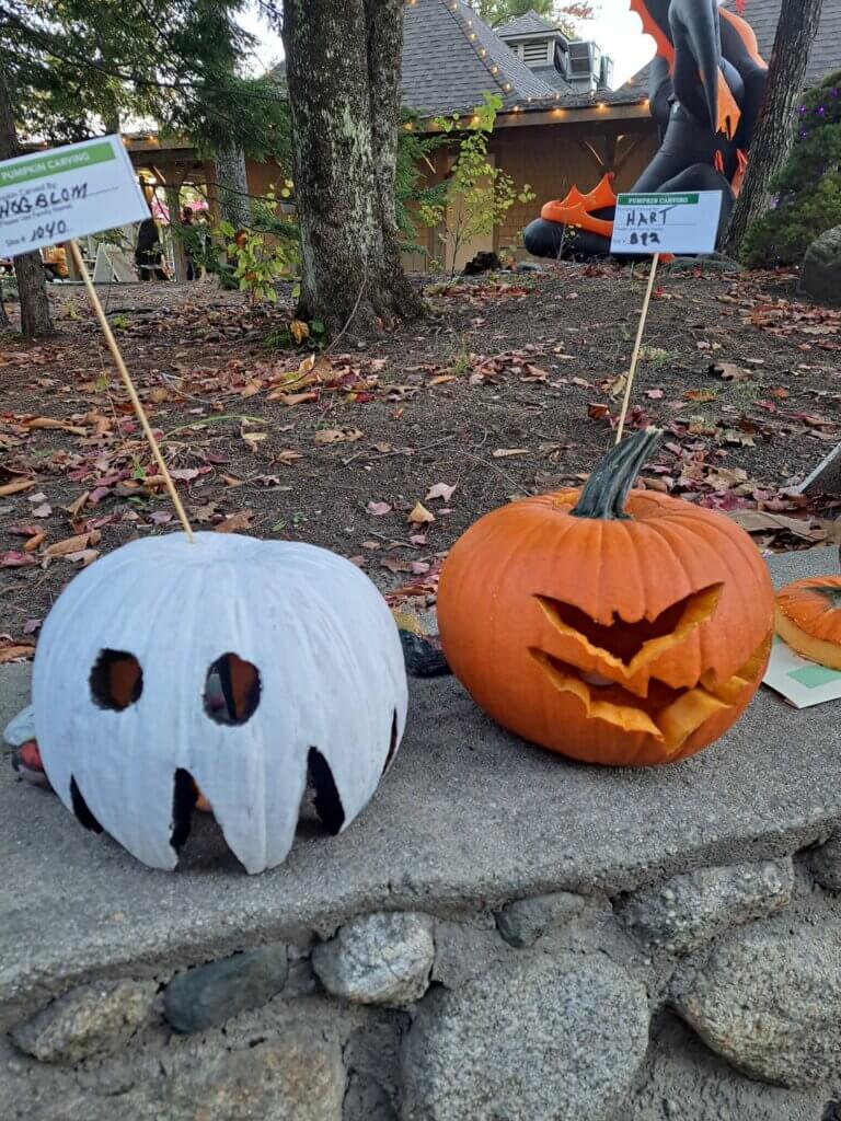 Pumpkin Carving Contest in Maine at Point Sebago Resort.