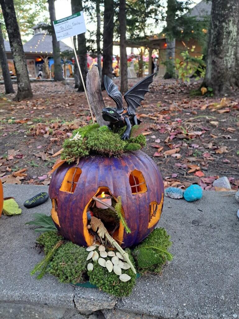 Pumpkin Carving Contest in Maine at Point Sebago Resort.