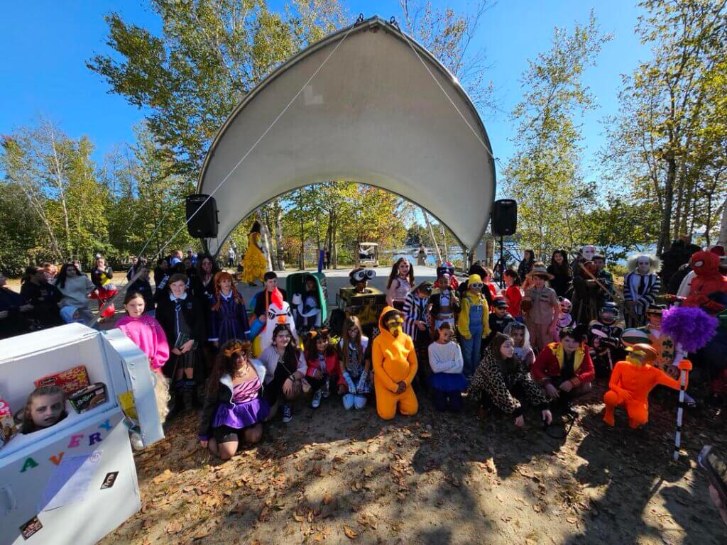Kids in the Halloween Costume Contest at Point Sebago Resort in Casco, Maine.