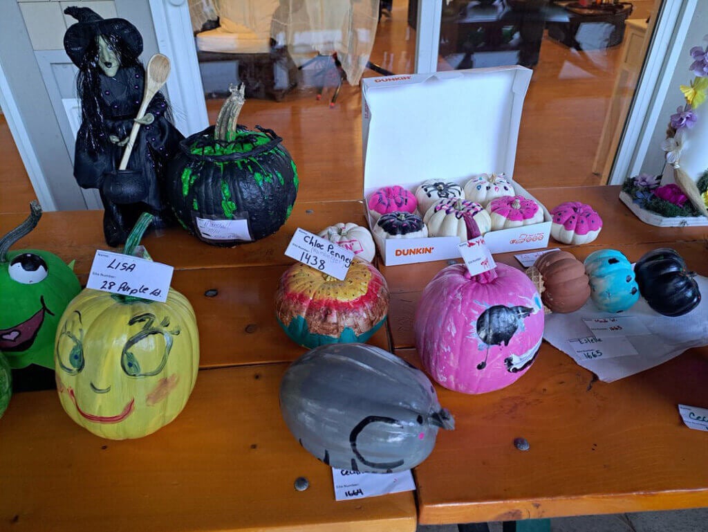 Pumpkin Painting Contest at Point Sebago Resort in Maine.