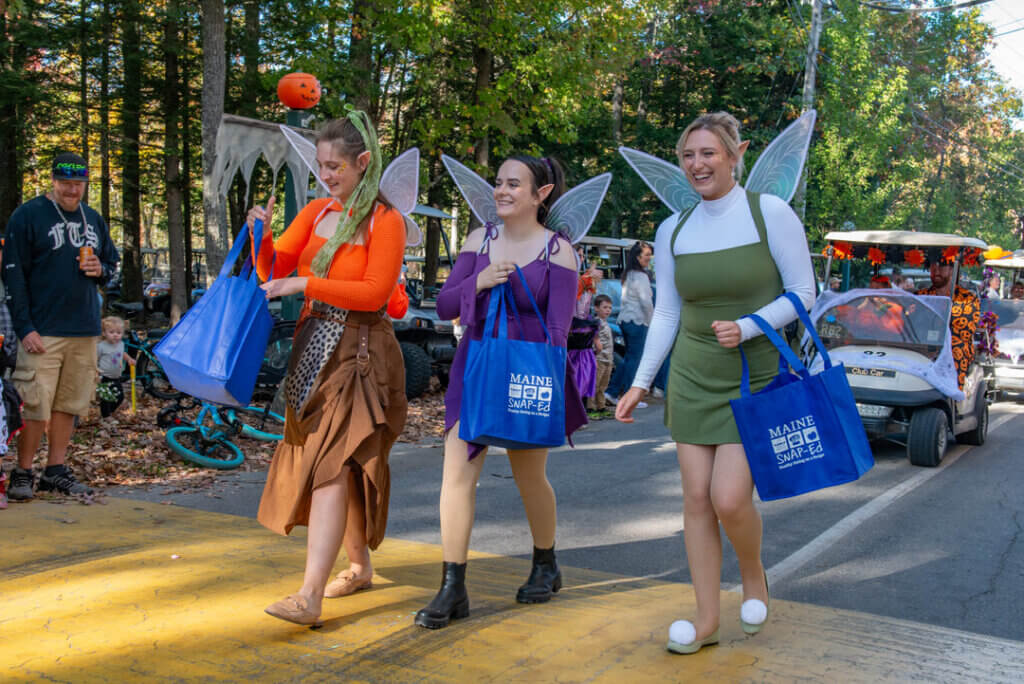 Guests dressed as fairies in the Halloween Parade at Point Sebago Resort in Maine. Photo courtesy of Dave Rando Photography.