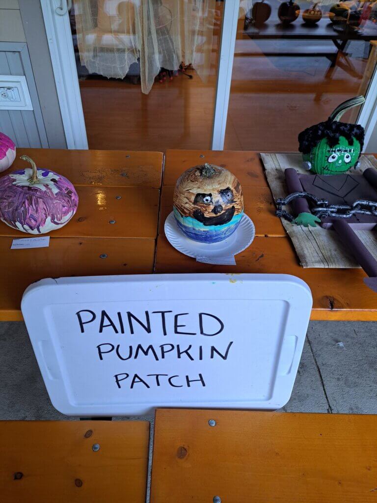 Pumpkin painting contest at Point Sebago Resort in Maine.