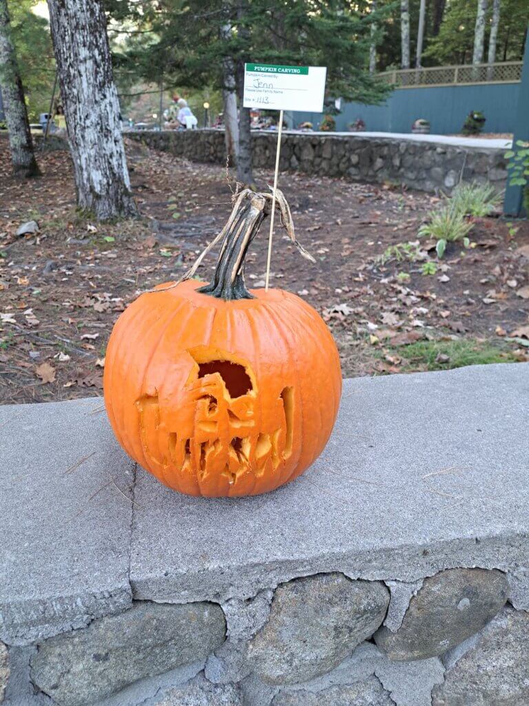 Pumpkin carving contest at Point Sebago Resort in Maine.
