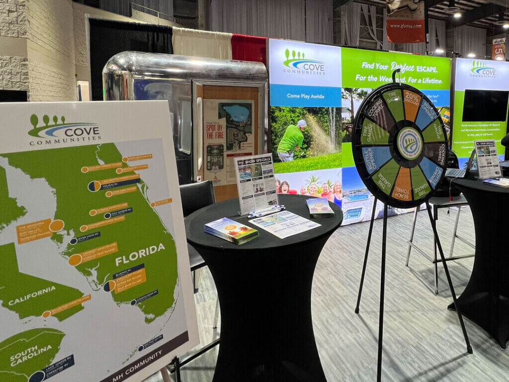 Cove_Booth_3 The Cove Communities booth at the 2025 Florida RV SuperShow