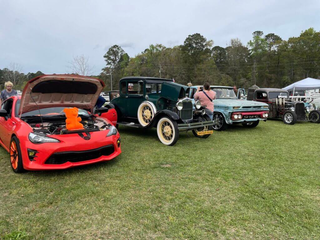 Low_Country_Car_Show_Creekfire_2025_4 Classic cars at the Low Country Car Show at CreekFire RV Resort in 2025.