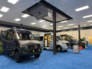 Exterior of an Airstream Interstate Mercedes Sprinter Van at the 2026 Florida RV SuperShow in Tampa, FL.