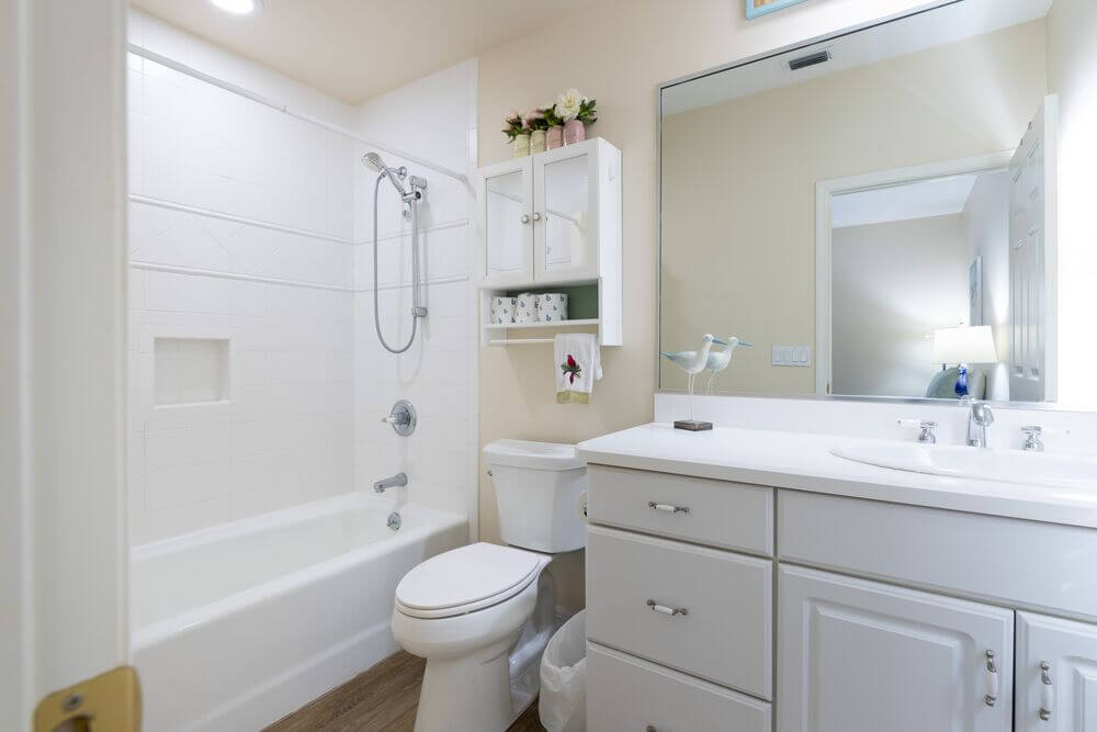 Bathroom in the Holiday Vacation Home rental in Leesburg, Florida.