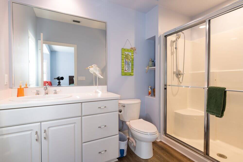 Bathroom in the Holiday Vacation Home rental in Leesburg, Florida.