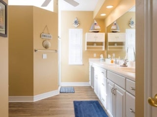 Bathroom in the Holiday Vacation Home rental in Leesburg, Florida.