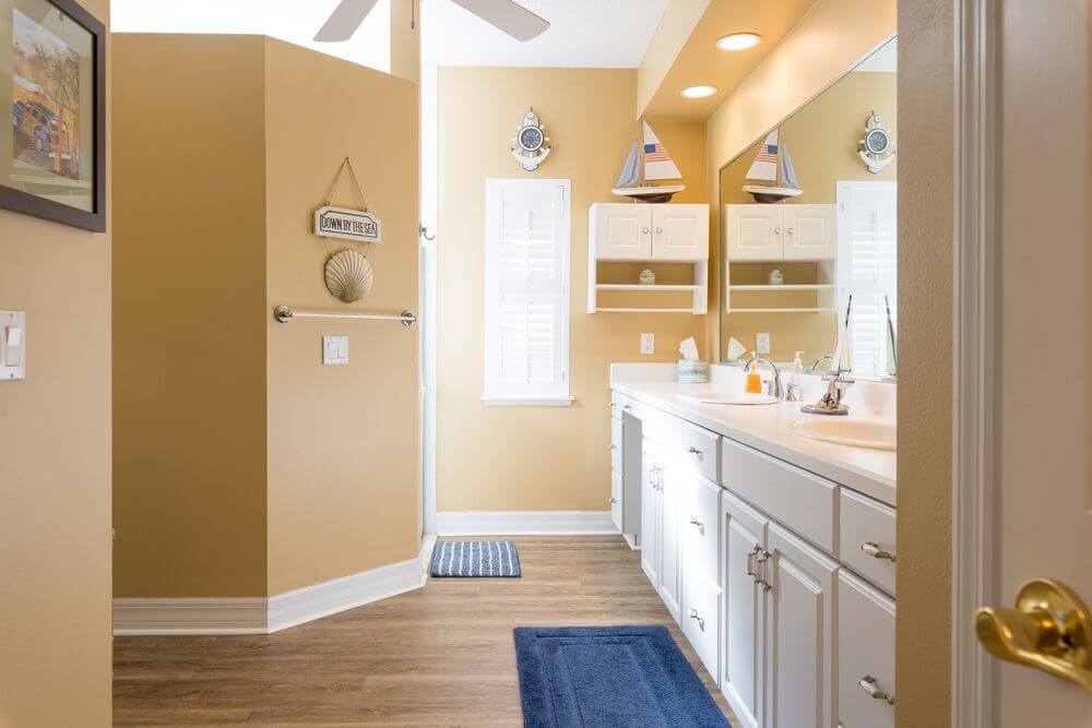 Bathroom in the Holiday Vacation Home rental in Leesburg, Florida.