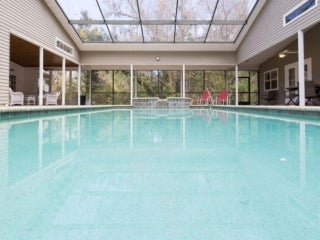 Pool at the vacation house rental in Leesburg, Florida, at Holidat RV Park.