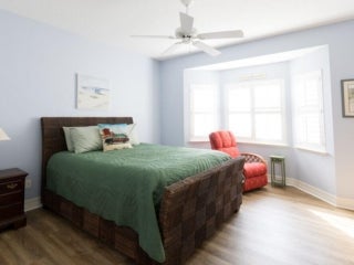 Bedroom in the Holiday Vacation Home rental in Leesburg, Florida.