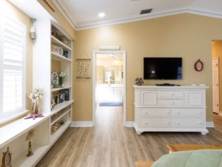 Bedroom in the Holiday Vacation Home rental in Leesburg, Florida.