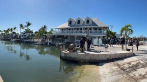 Production crews on the set at Big Pine Key RV Park for 'Bad Monkey' season 2