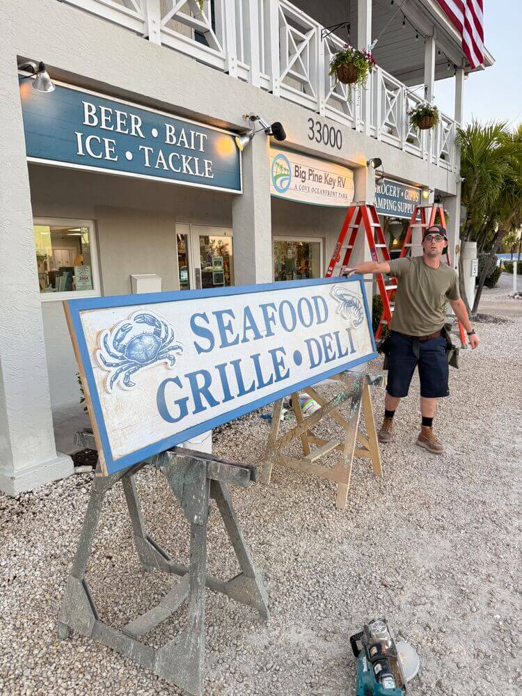 The 'Bad Monkey' production shoot at Big Pine Key RV Park in Florida.