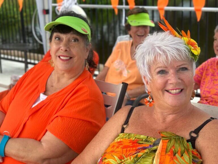 Fire dancer show in Camelot Lakes Village in Sarasota, Florida