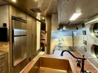 Photo of the Airstream Travel Trailer collaboration with Stetson and the 6666 Ranch at the 2026 Florida RV SuperShow in Tampa, Florida.