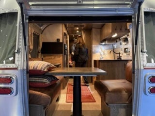 Photo of the Airstream Travel Trailer collaboration with Stetson and the 6666 Ranch at the 2026 Florida RV SuperShow in Tampa, Florida.