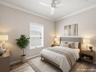 Virtually staged interior of 20548 Polynesian Lp. at Estero Bay Village in Estero, Florida.