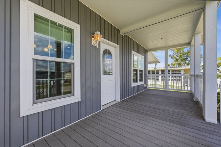 Exterior of 20548 Polynesian Lp. at Estero Bay Village in Estero, Florida.