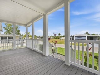 Exterior of 20548 Polynesian Lp. at Estero Bay Village in Estero, Florida.