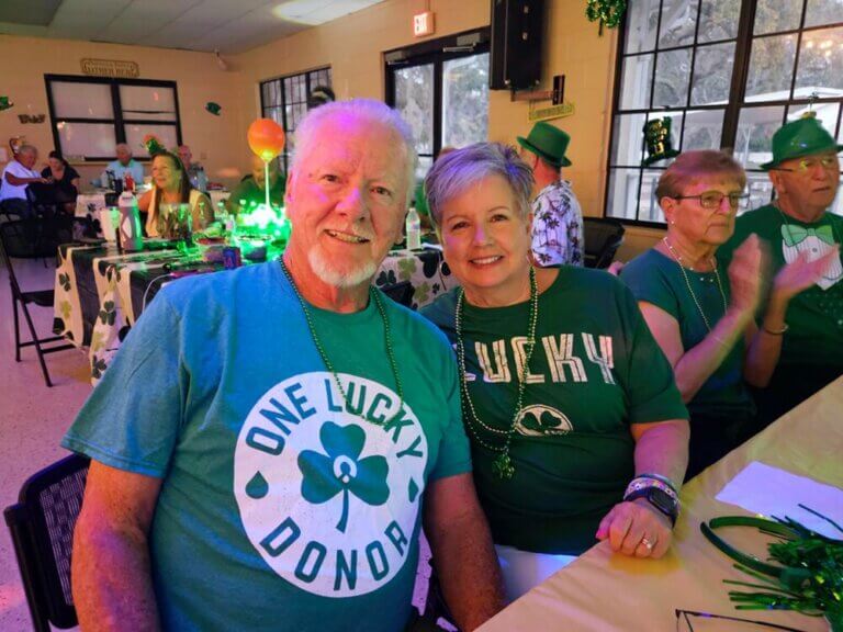 St. Patrick's Day celebration at 55+ Holiday RV Park in Leesburg, FL.