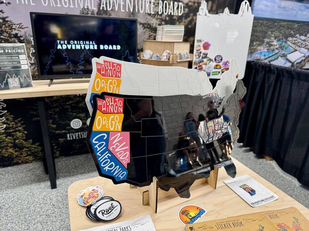 RV Sticker board created by Rivet Supply Co.