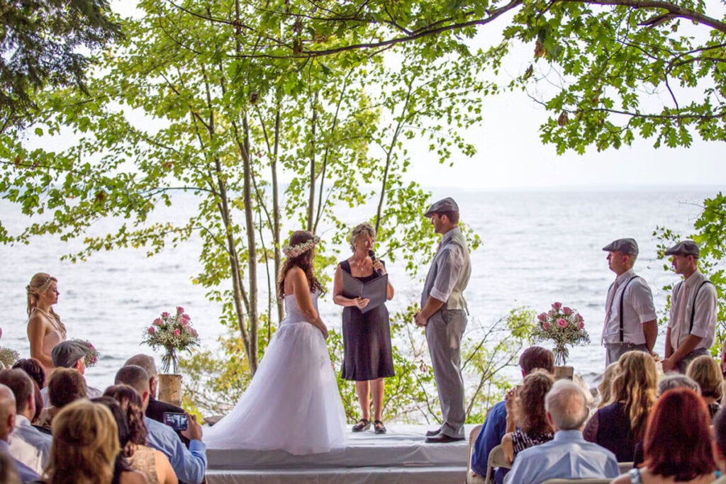 2014 wedding at Point Sebago Resort in Casco, Maine