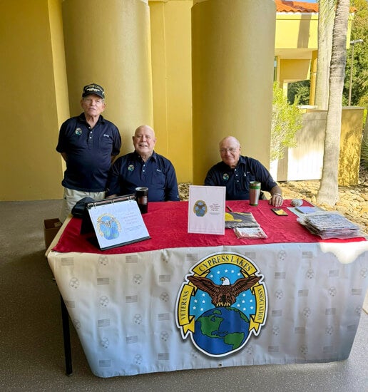 Residents apart of the Cypress Lake Veterans Association at Cypress Lakes Village in Lakeland, FL.