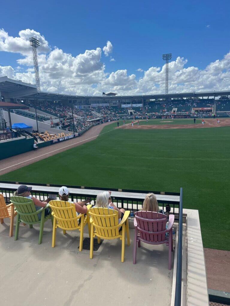 Cypress Lakes Village residents hit the Detroit Tigers Spring Training baseball game in Florida.